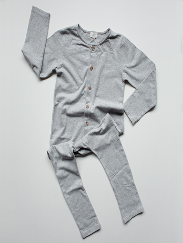 The Simple Folk Workman Playsuit, Gray Melange